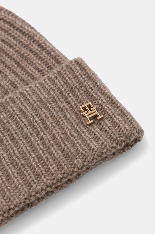 Kapa od kašmira Tommy Hilfiger AW0AW16623 smeđa AW24