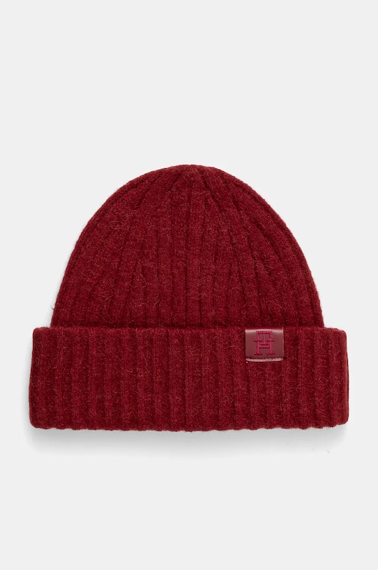Tommy Hilfiger czapka z domieszką wełny z domieszką wełny czerwony AW0AW16632