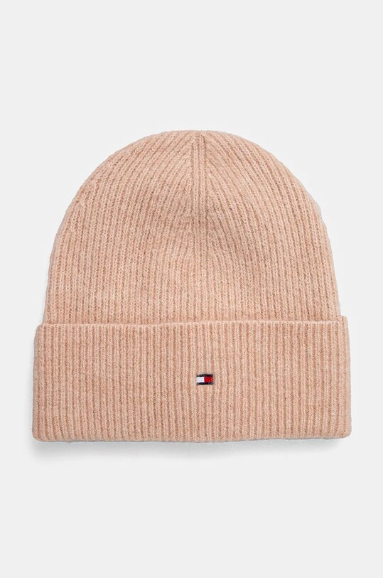 Tommy Hilfiger caciula din amestec de lana uni roz AW0AW16633