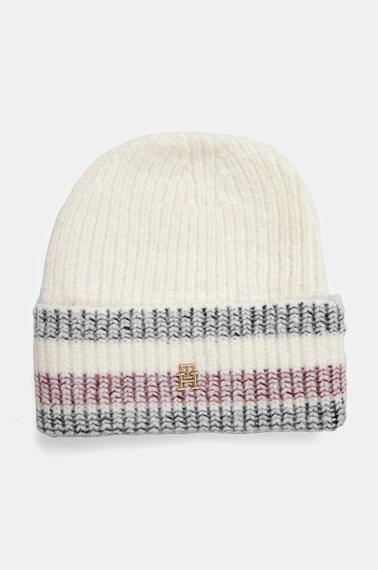 Čepice Tommy Hilfiger s příměsí vlny béžová AW0AW16636