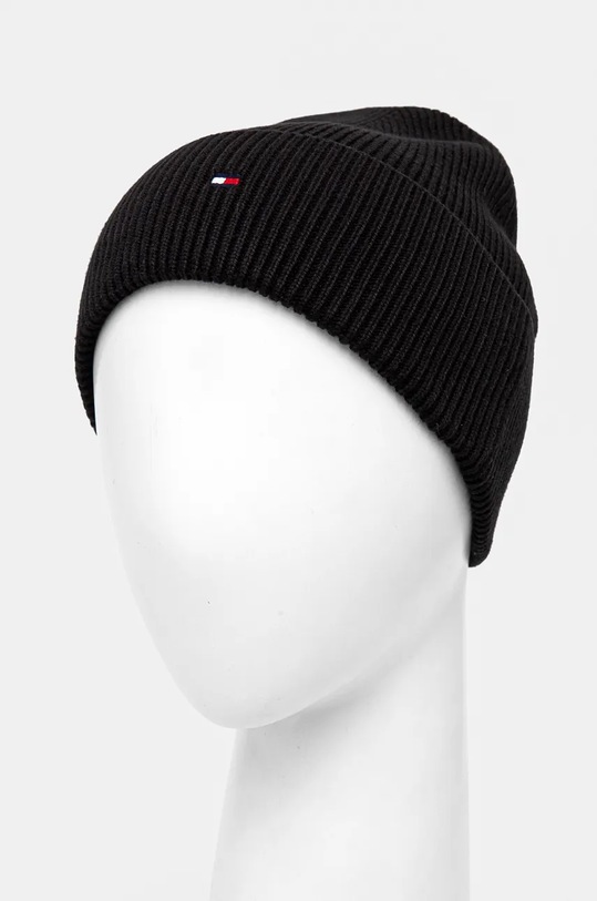 Kapa s dodatkom kašmira Tommy Hilfiger AW0AW16637 crna NC24