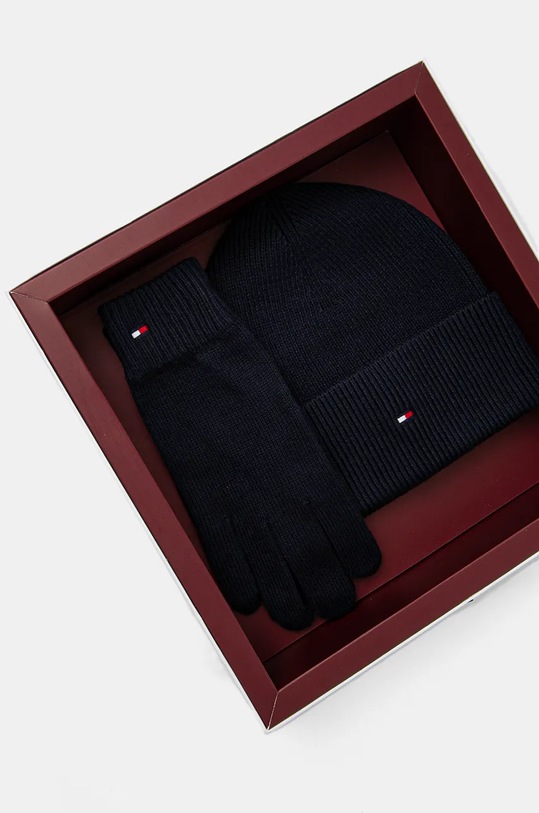 Čepice a rukavice s příměsí kašmíru Tommy Hilfiger AW0AW17094