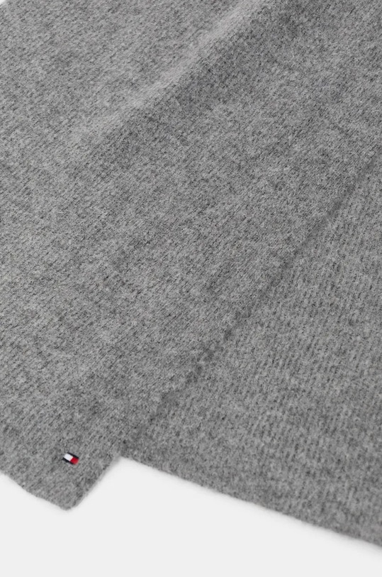 Vlněná čepice a šála Tommy Hilfiger AW0AW17124 šedá