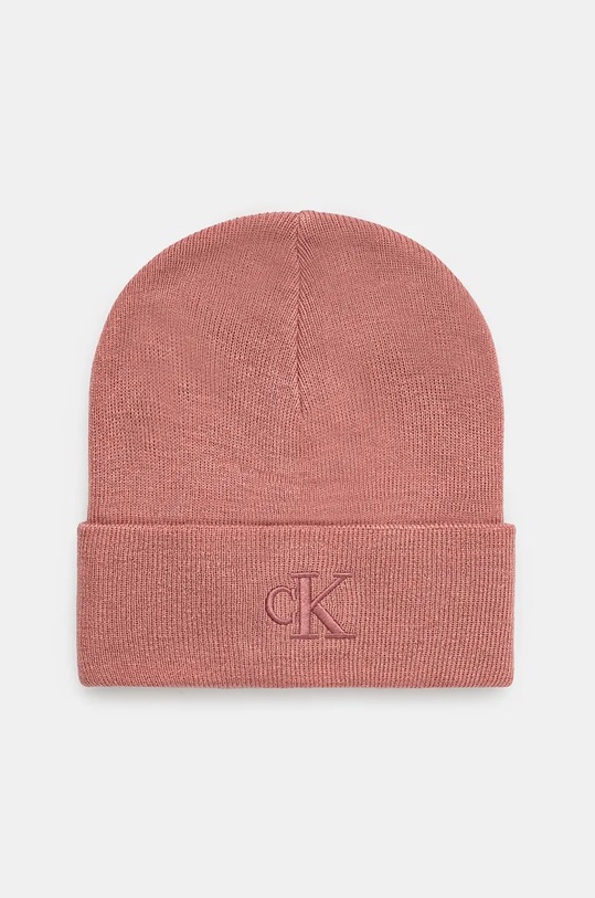 Čepice Calvin Klein Jeans nášivka růžová K60K612319