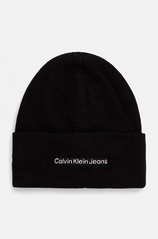 Čiapka Calvin Klein Jeans tenká čierna K60K612651
