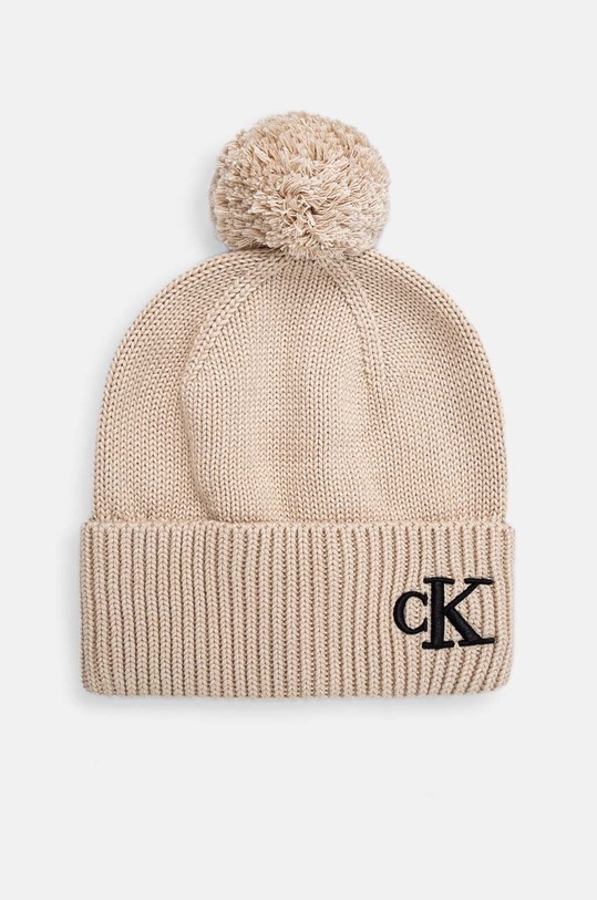 Čepice Calvin Klein Jeans středně silná béžová K60K612653