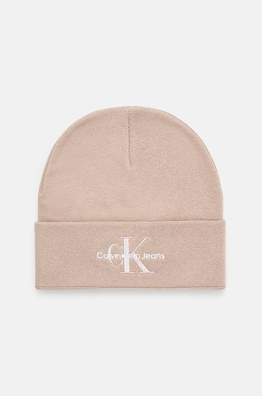 Памучна шапка Calvin Klein Jeans памук бежов K60K612668