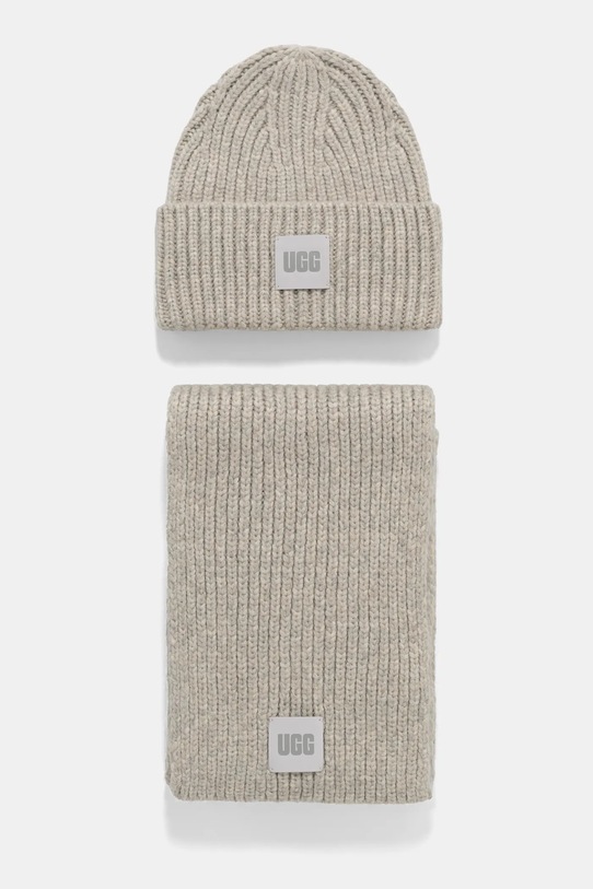 UGG cappello e sciarpa con aggiunta di lana melange grigio 101733
