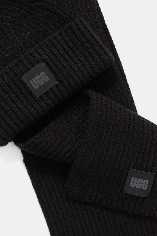 UGG czapka i szalik z domieszką wełny czarny 101733