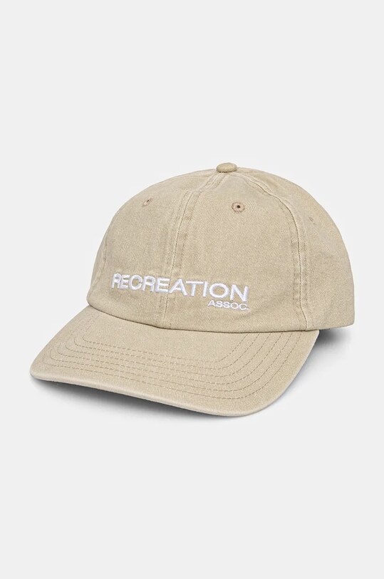 Бавовняна бейсболка P.E Nation Throwback Cap аплікація бежевий 243A415