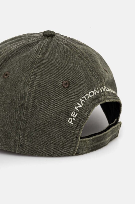 Бавовняна бейсболка P.E Nation Throwback Cap 243A415 зелений AW24