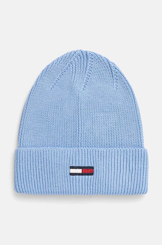 Tommy Jeans czapka bawełna niebieski AW0AW16777