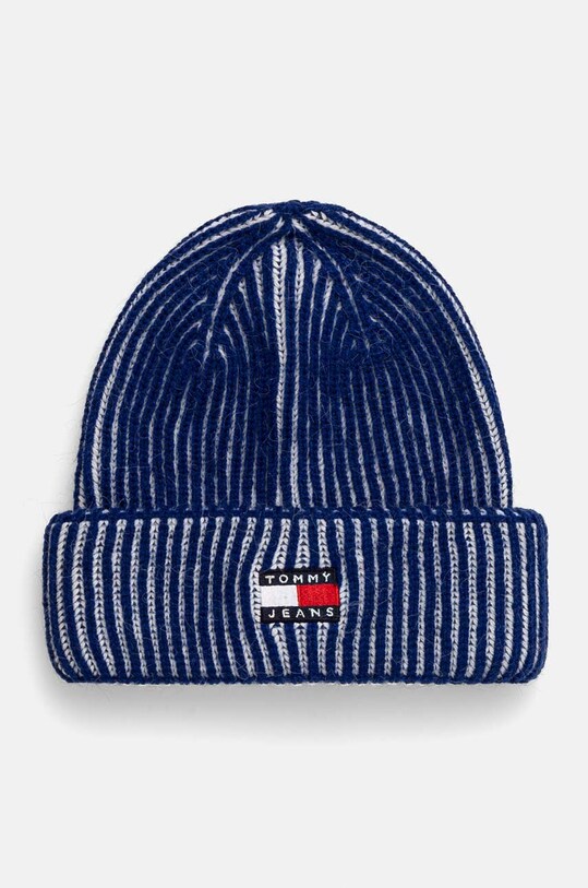 Καπέλο Tommy Jeans με μείγμα μαλλιού μπλε AW0AW16785