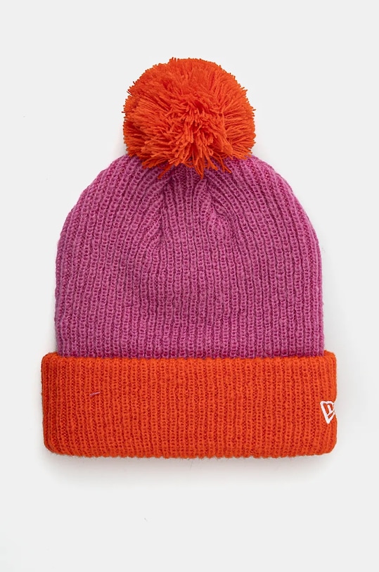 Шапка с примесью шерсти New Era с добавлением шерсти розовый 60565273