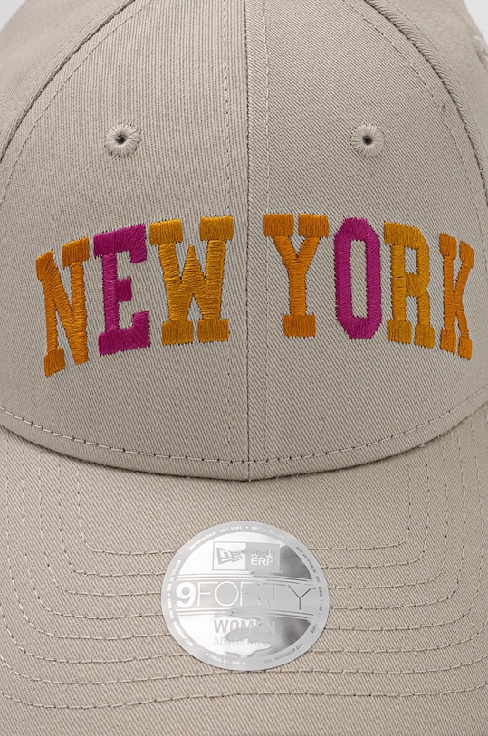 Bavlněná baseballová čepice New Era 60565468 béžová AW24