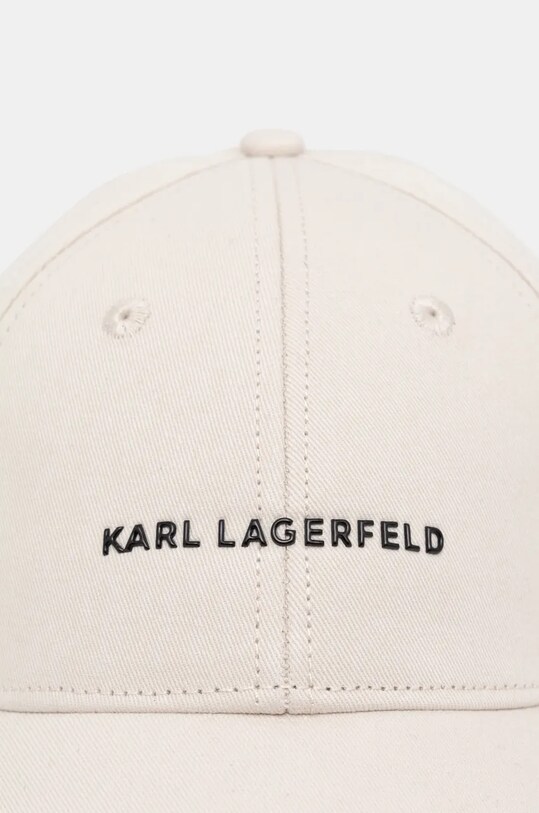 Бавовняна бейсболка Karl Lagerfeld 246W3404 бежевий AW24