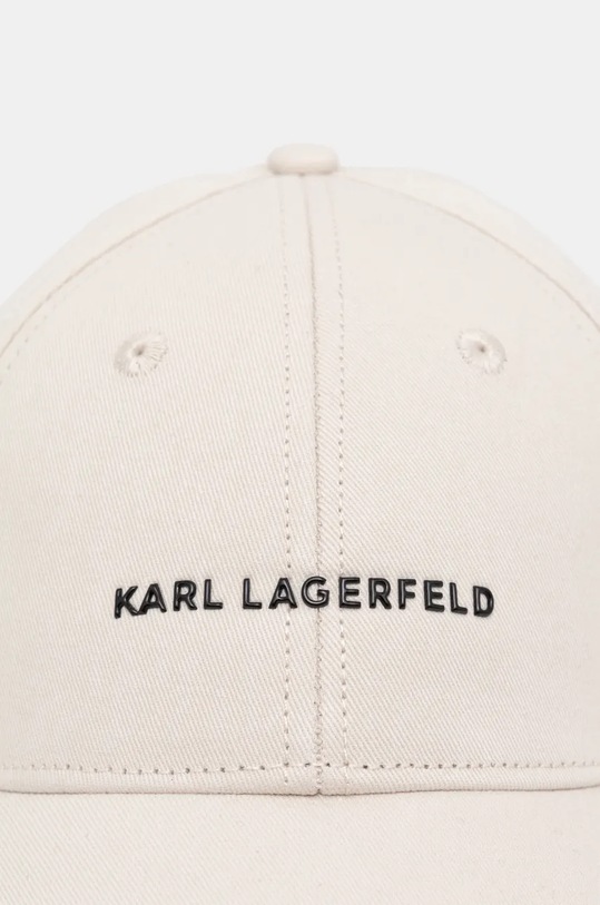 Karl Lagerfeld czapka z daszkiem bawełniana 246W3404 beżowy AW24
