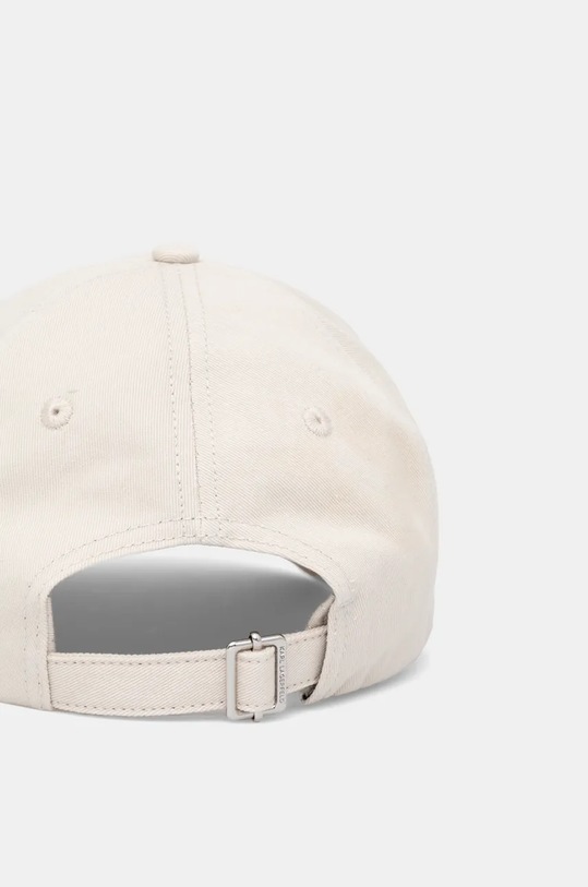 Akcesoria Karl Lagerfeld czapka z daszkiem bawełniana 246W3404 beżowy