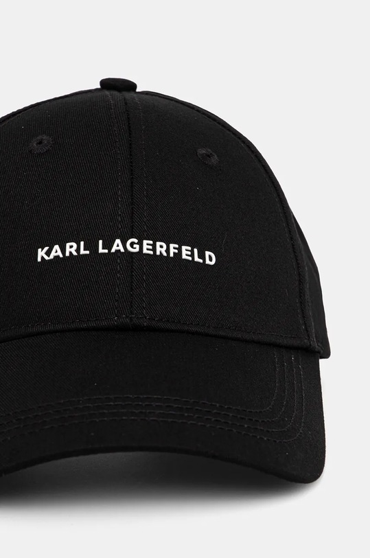 Бавовняна бейсболка Karl Lagerfeld 246W3404 чорний AW24