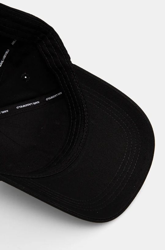 Бавовняна бейсболка Karl Lagerfeld чорний 246W3404
