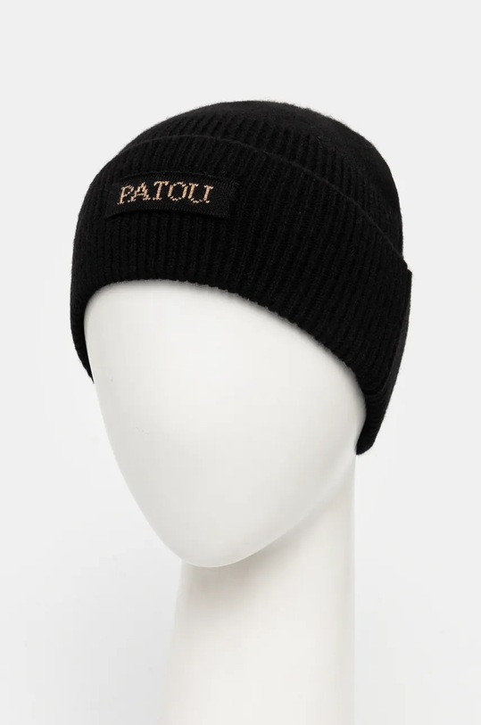 Μάλλινο σκουφί Patou AC0788041 μαύρο AW24