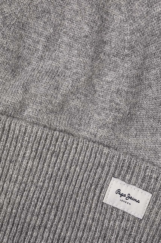 Akcesoria Pepe Jeans czapka z domieszką wełny YELA HAT PL040360 szary