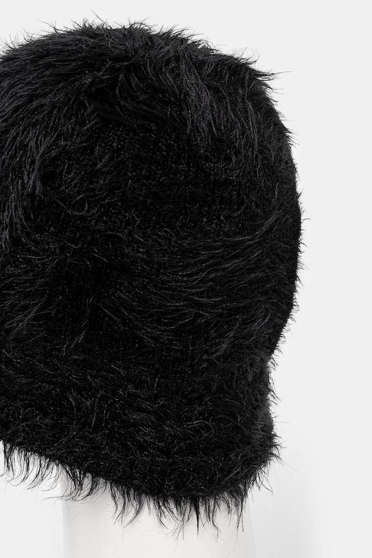 Accessories Marine Serre hat Wild Puffy Knit Bucket Hat UHG043A.CKNI0031 black