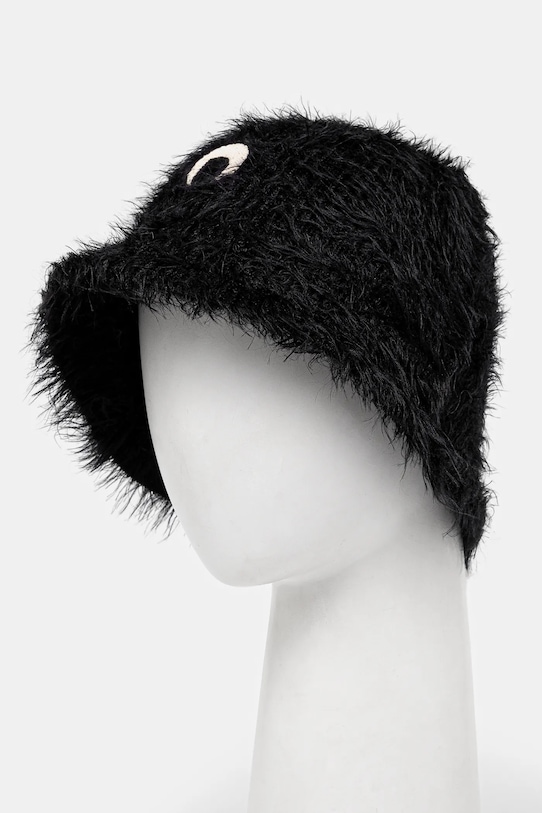 Marine Serre hat Wild Puffy Knit Bucket Hat black UHG043A.CKNI0031