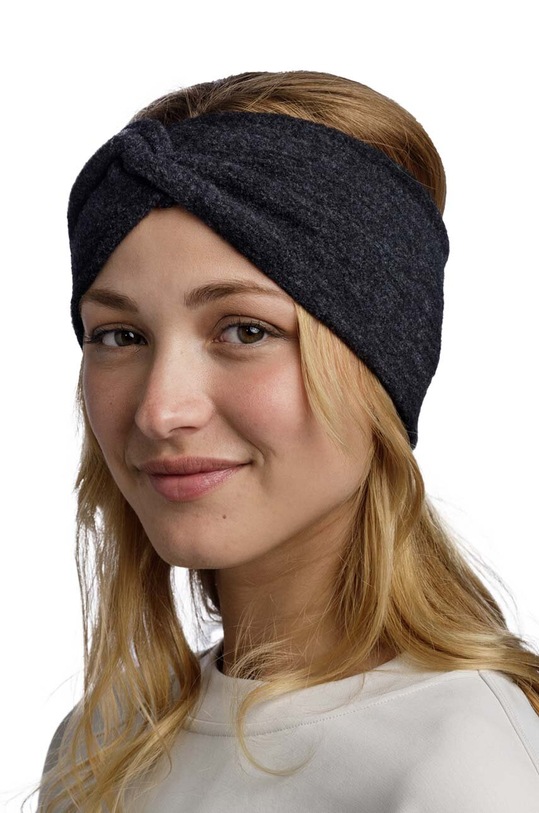 Vunena traka za glavu Buff MERINO FLEECE crna 129451.999