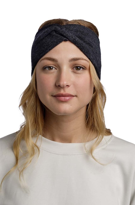 Vunena traka za glavu Buff MERINO FLEECE 129451.999 crna