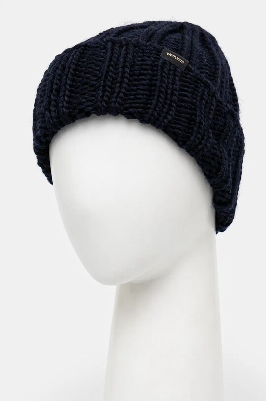 Doplnky Vlnená čiapka Woolrich Chunky Beanie CFWWAC0196FRUF0766.UF07 tmavomodrá