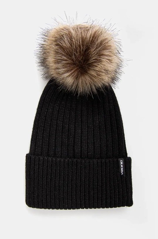 Čiapka Viking Hana Pompon stredne hrubá čierna 210.26.6619