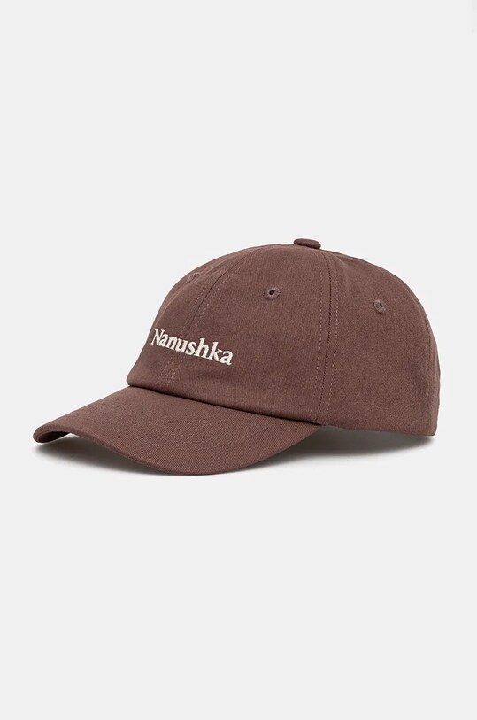 Bavlnená šiltovka Nanushka VAL NU24CRHT08478 hnedá AW24