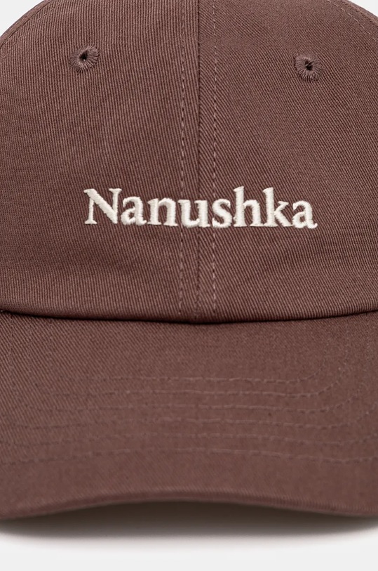 Bavlnená šiltovka Nanushka VAL hnedá NU24CRHT08478