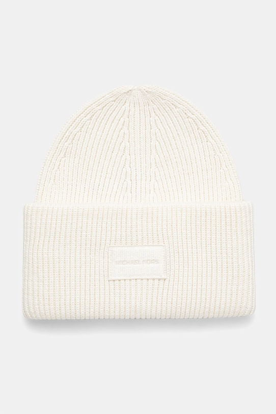 Čepice z vlněné směsi MICHAEL Michael Kors nášivka bílá 539817