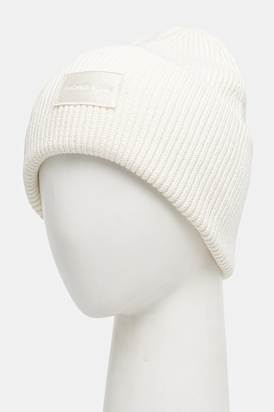 Čepice z vlněné směsi MICHAEL Michael Kors 539817 bílá AW24
