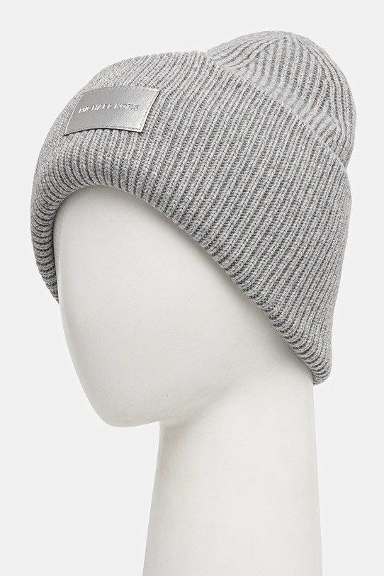 Čepice z vlněné směsi MICHAEL Michael Kors 539817 šedá AW24