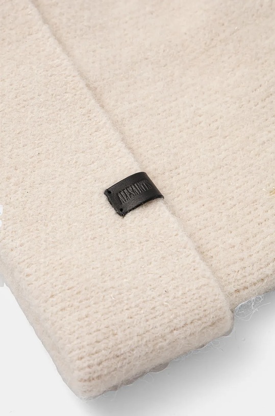 Akcesoria AllSaints czapka z domieszką wełny 29AS101574 beżowy