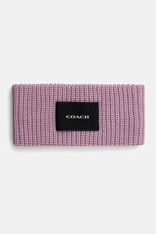 Coach bentita din amestec de lana imprimeu roz 29CO100426