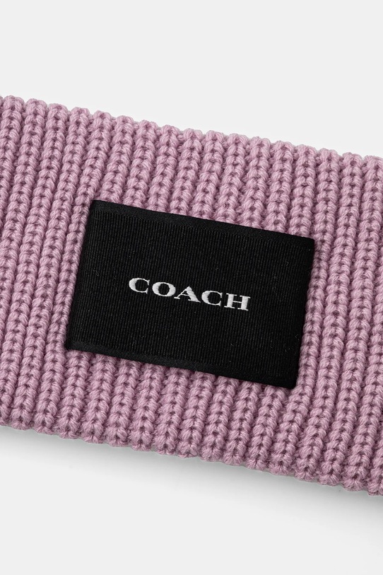 Čelenka s prímesou vlny Coach 29CO100426 ružová AW24