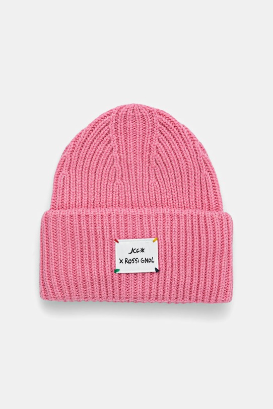 Rossignol czapka z domieszką wełny z domieszką wełny różowy RLMWH16U