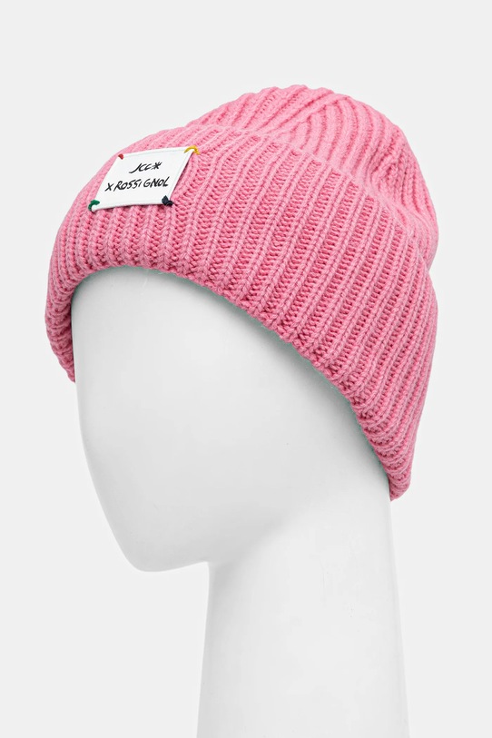 Rossignol czapka z domieszką wełny RLMWH16U różowy AW25