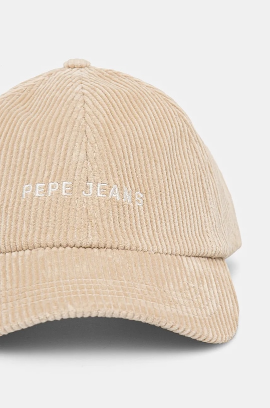 Pepe Jeans șapcă de baseball din catifea WYN PM040553 bej AW24
