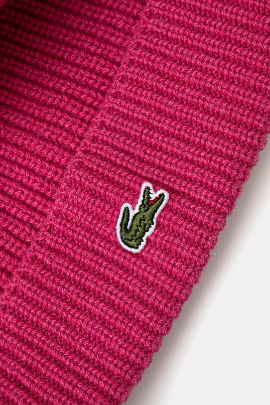 Akcesoria Lacoste czapka wełniana RB0805 różowy