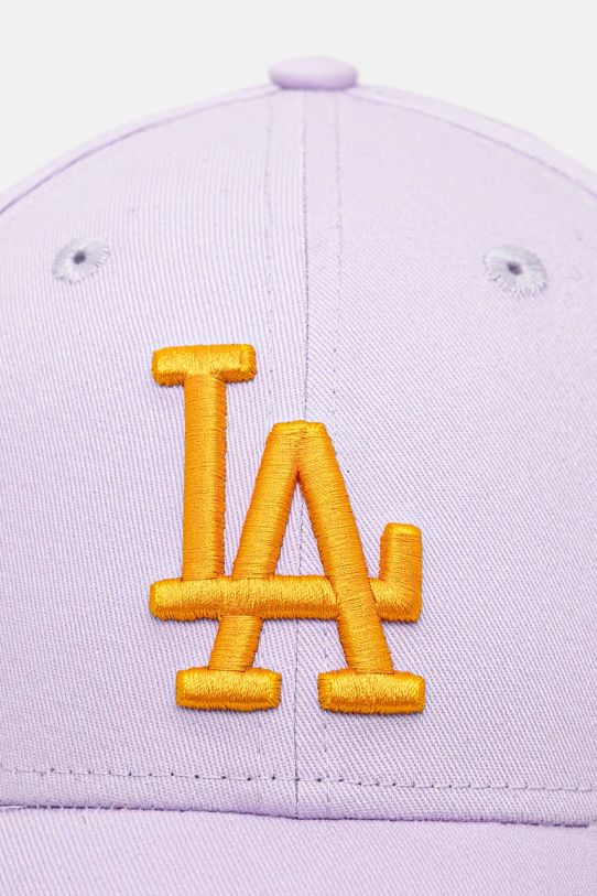 Хлопковая кепка New Era ESS 9FORTY® LOS ANGELES DODGERS 60565238 фиолетовой AW24