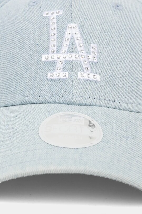 New Era czapka z daszkiem bawełniana DIAMANTE DENIM 9FORTY® LOS ANGELES DODGERS niebieski 60565484