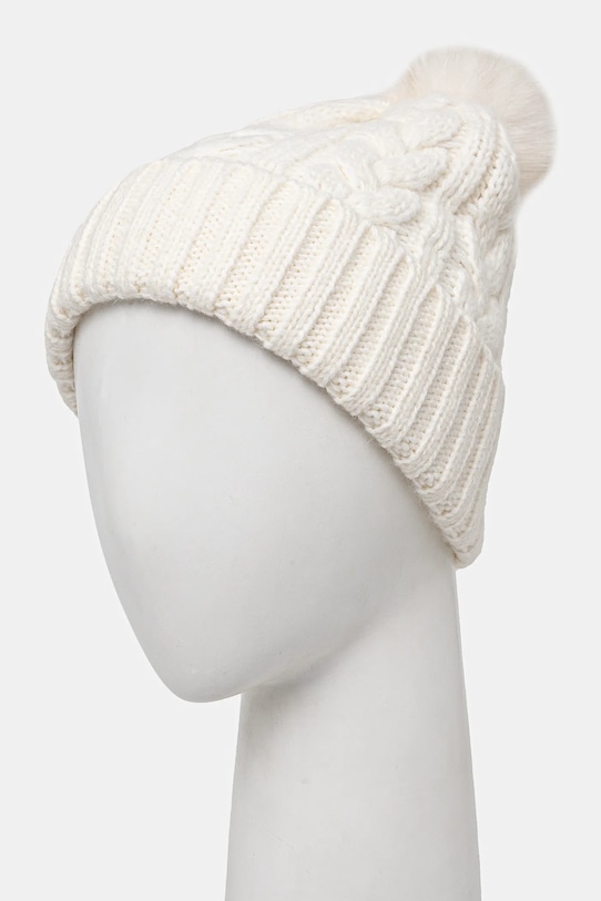 Čepice z vlněné směsi Hollister Co. KI354.4037.100 béžová AW24