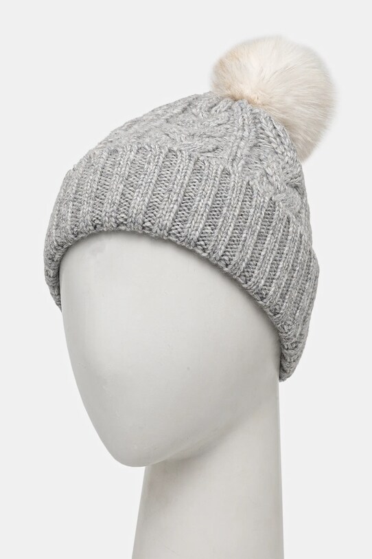 Čiapka s prímesou vlny Hollister Co. KI354.4037.145 sivá AW24