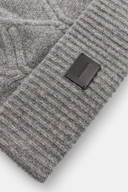 Vlněná čepice AllSaints AS101541 šedá AW24