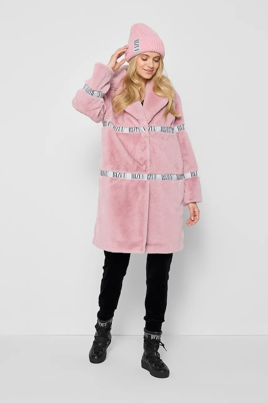 Bizuu czapka z domieszką wełny LORRO LORRO.ROZOWY.AW24